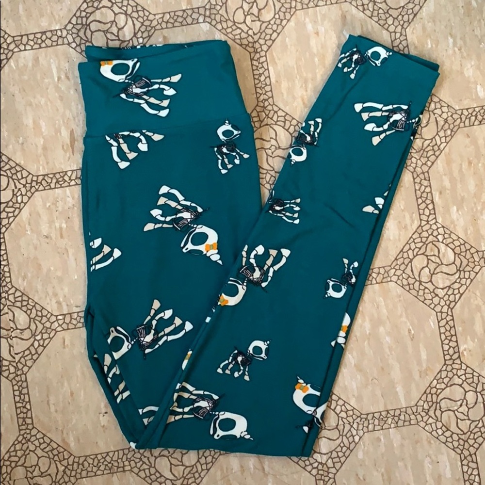 Lularoe unicorn skeleton leggings OS